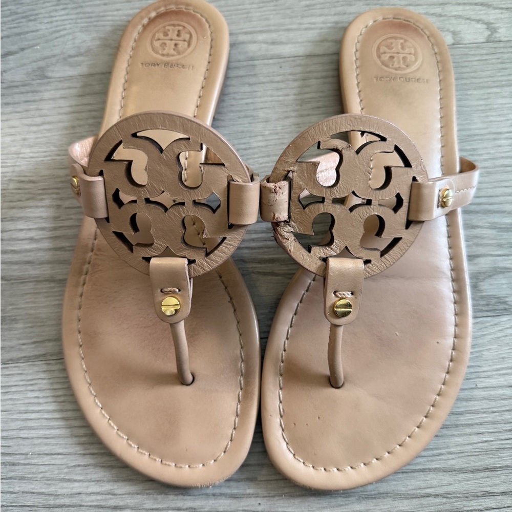 Tory Burch Light Tan Leather Sandals